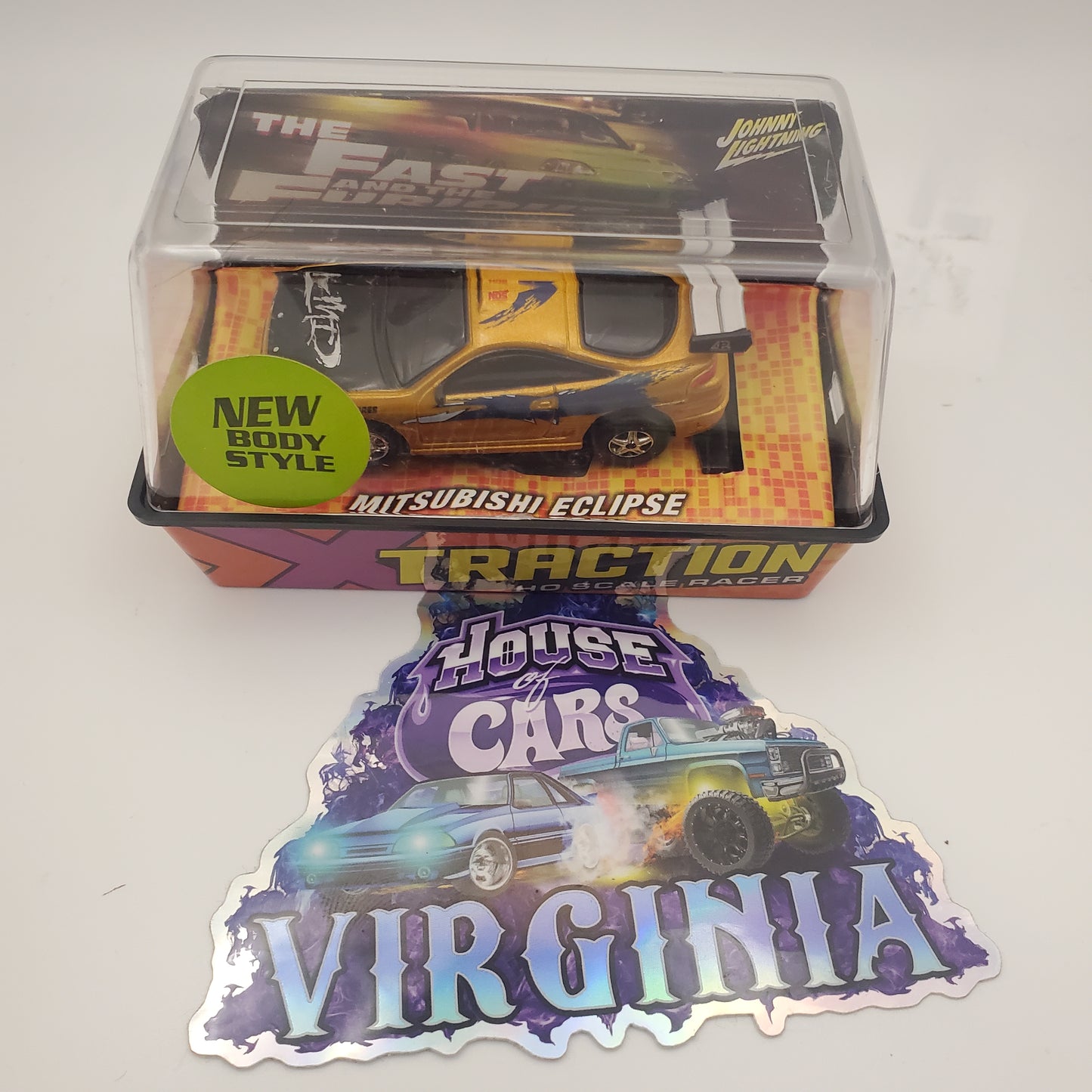 Johnny Lightning Fast & Furious Brown metalic Mitsubishi Eclipse HO Slot Car For AFX / Tyco Track) - House of Cars Virginia
