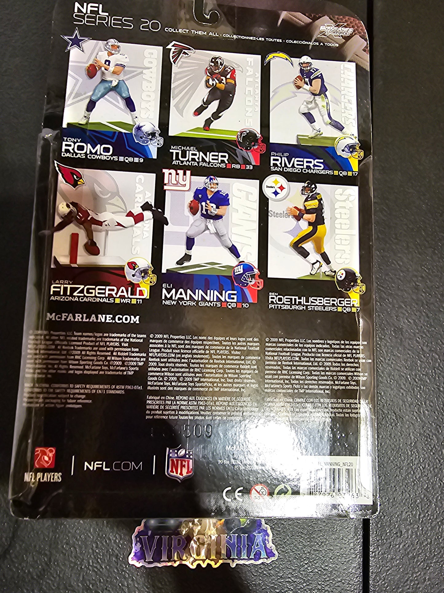 McFarlane Sports Picks ELI MANNING NY Giants Figure 2009 Series 20 RED VARIANT - House of Cars Virginia