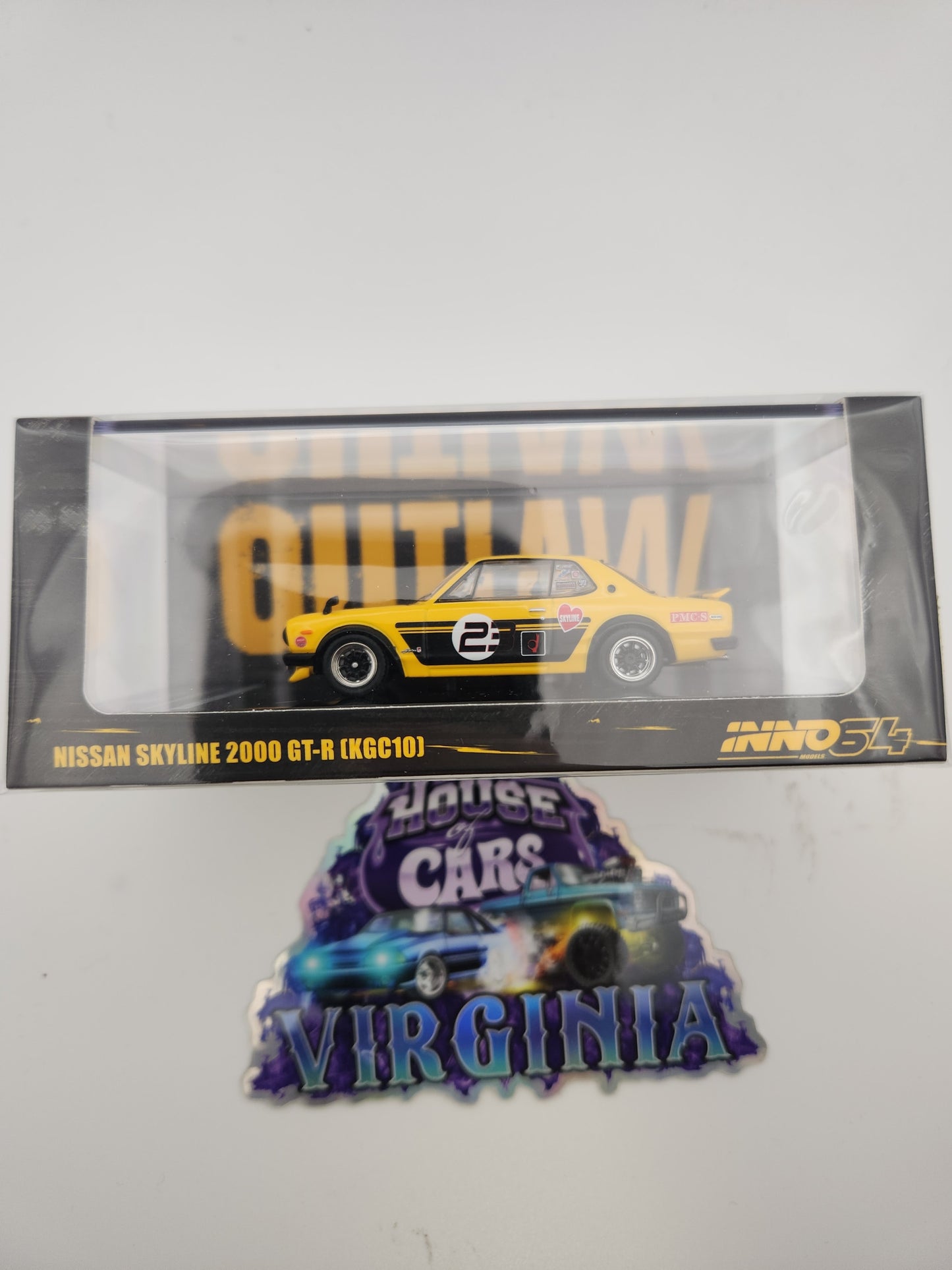 INNO64 1:64 Nissan Skyline 2000 GT-R KGC10 OUTLAW #2 - House of Cars Virginia