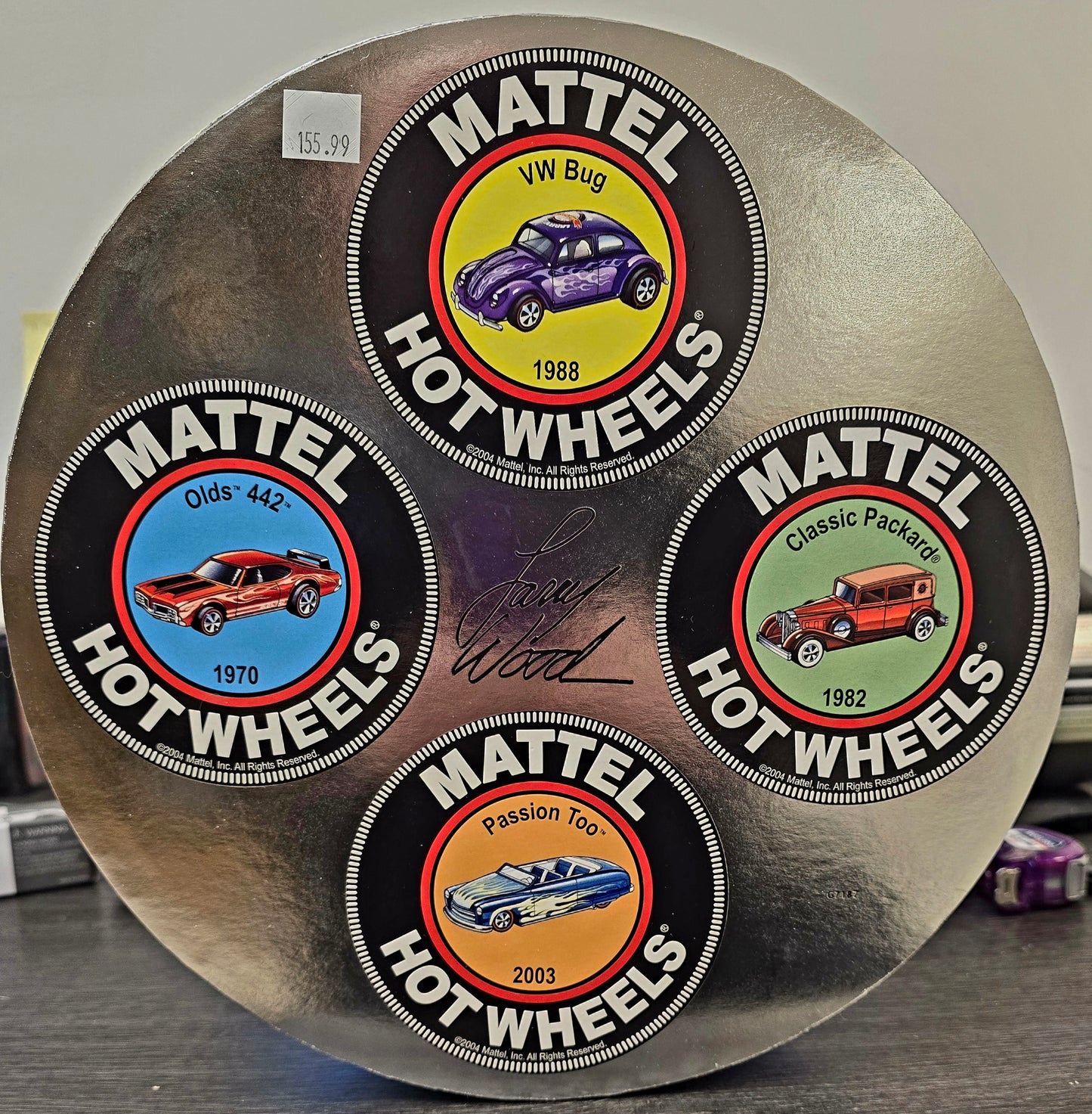 Hot Wheels Larry Wood World Tour "35 years of design 1969-2004" 4-car set (SEALED) - House of Cars Virginia