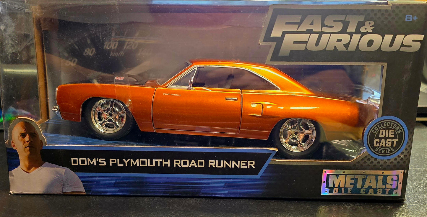 Jada 1:24 Fast & Furious Metals Diecast Dom's Plymouth Roadrunner - House of Cars Virginia
