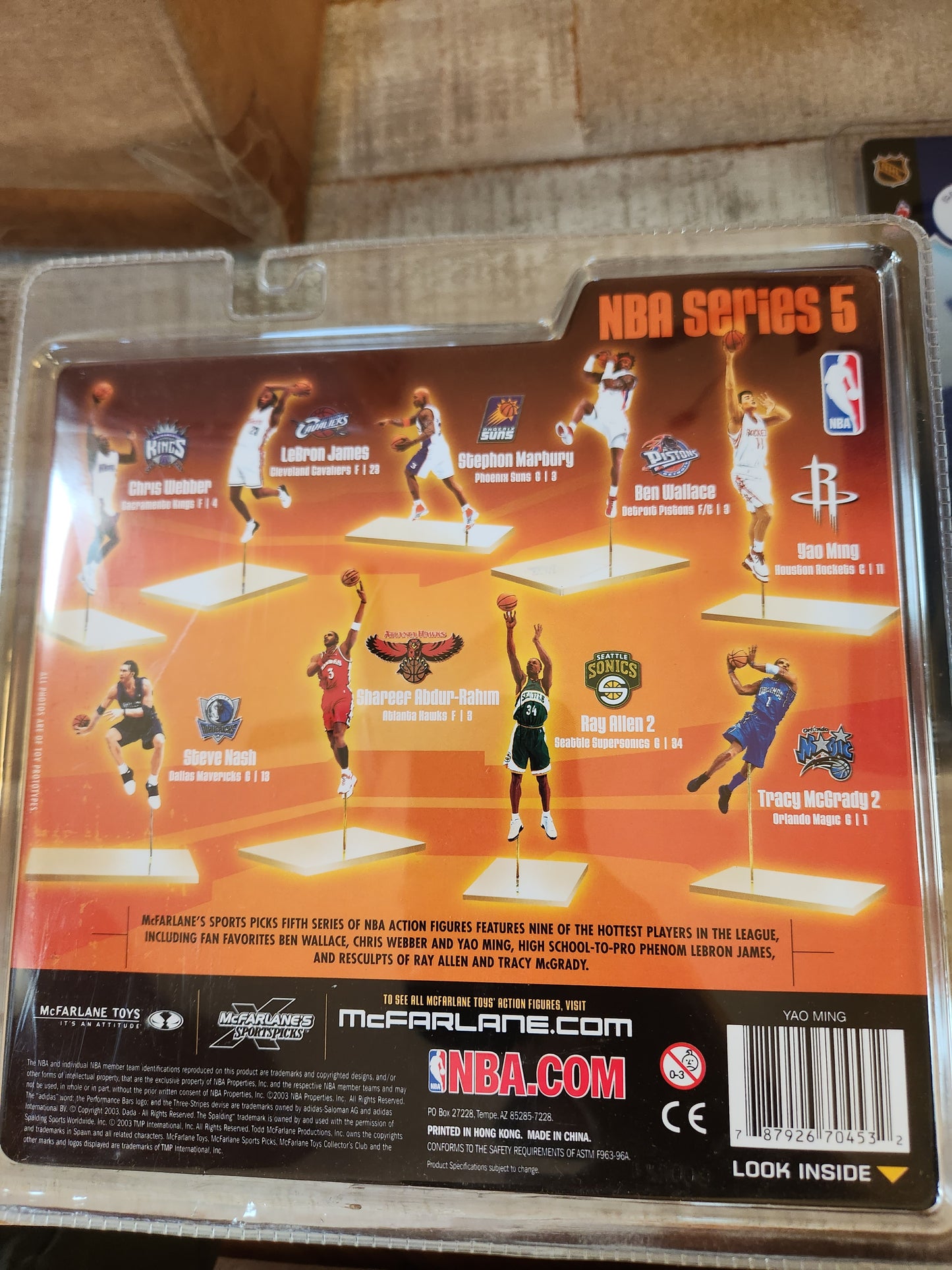 McFarlane Series 5 NBA Yao Ming Rockets White Jersey Action Figure - House of Cars Virginia