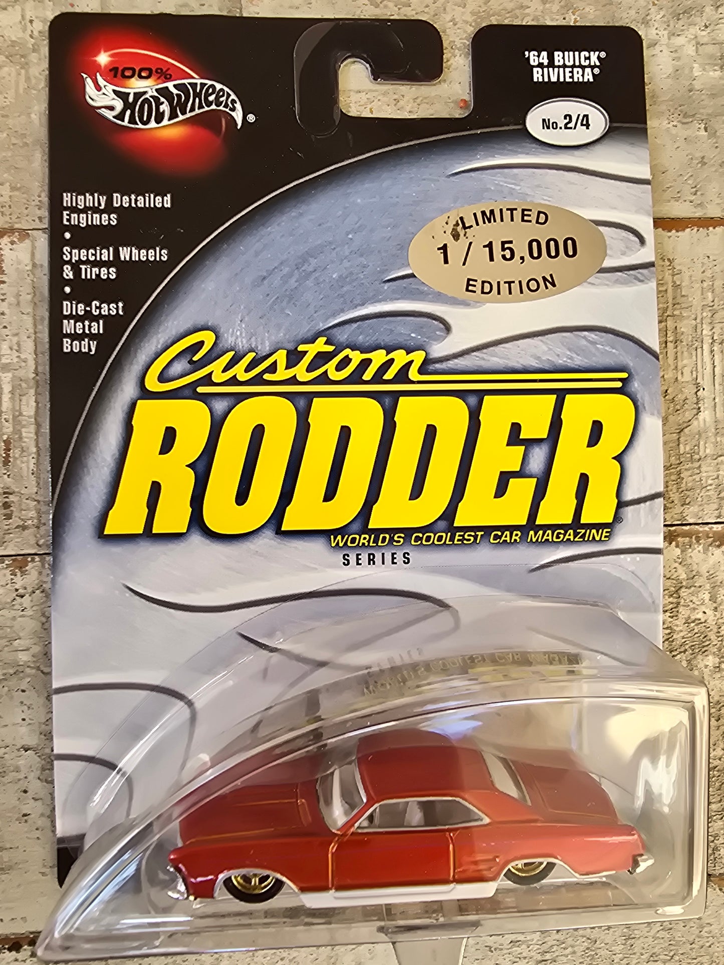 Hot Wheels 100% Custom Rodder '64 Buick Riviera Preferred #2/4 Red (B87) - House of Cars Virginia