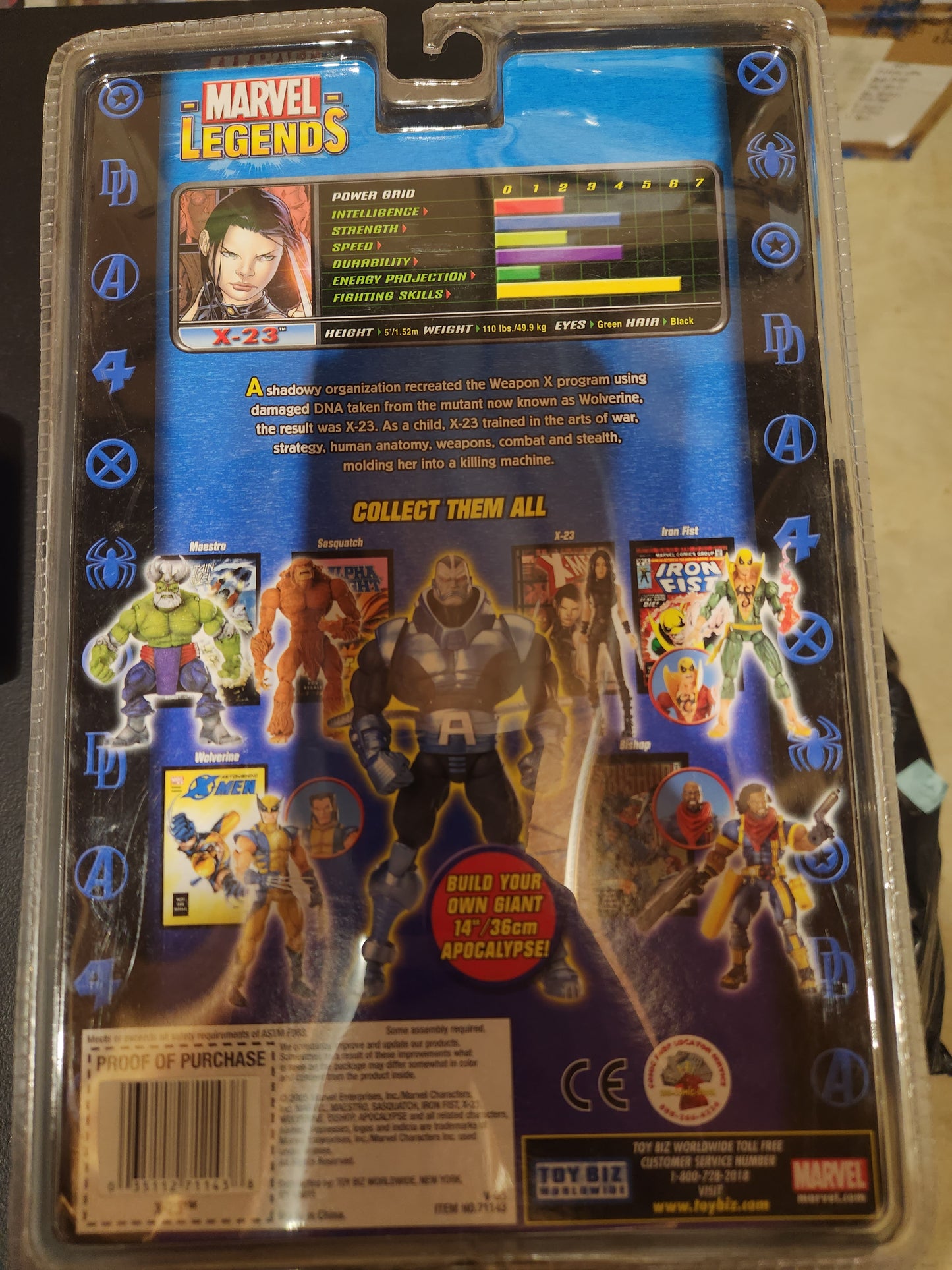 Marvel Legends X-23 black Variant BAF Apocalypse Series Torso & Head New 2005 - House of Cars Virginia