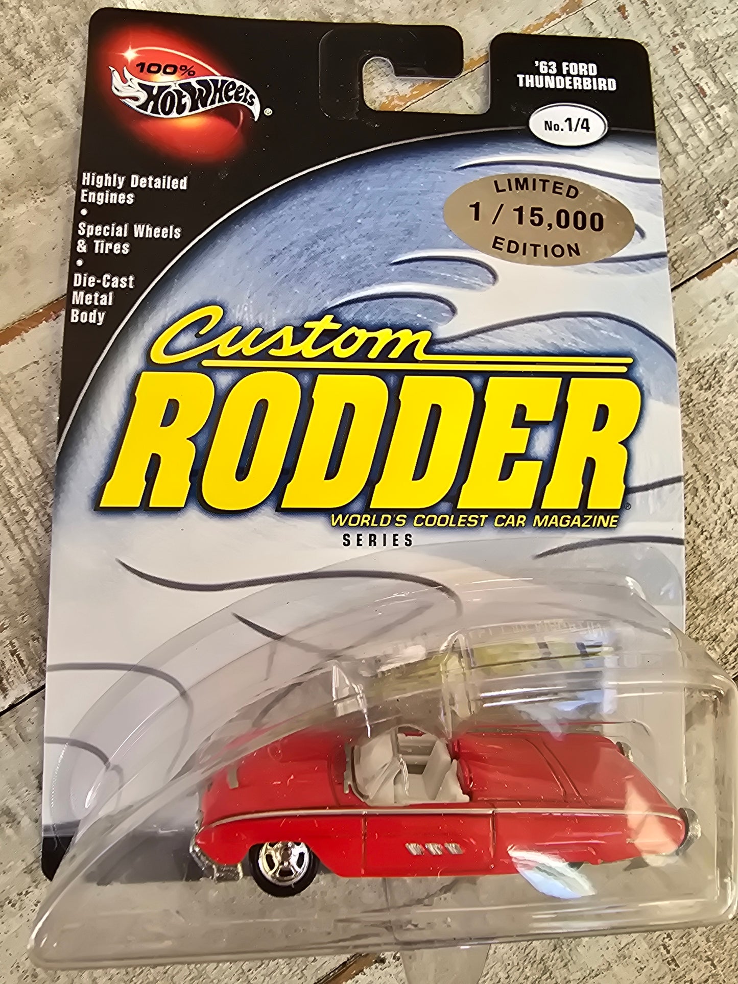 Hot Wheels '63 Ford Thunderbird 100% Preferred Custom Rodder #1/4 MIB - House of Cars Virginia
