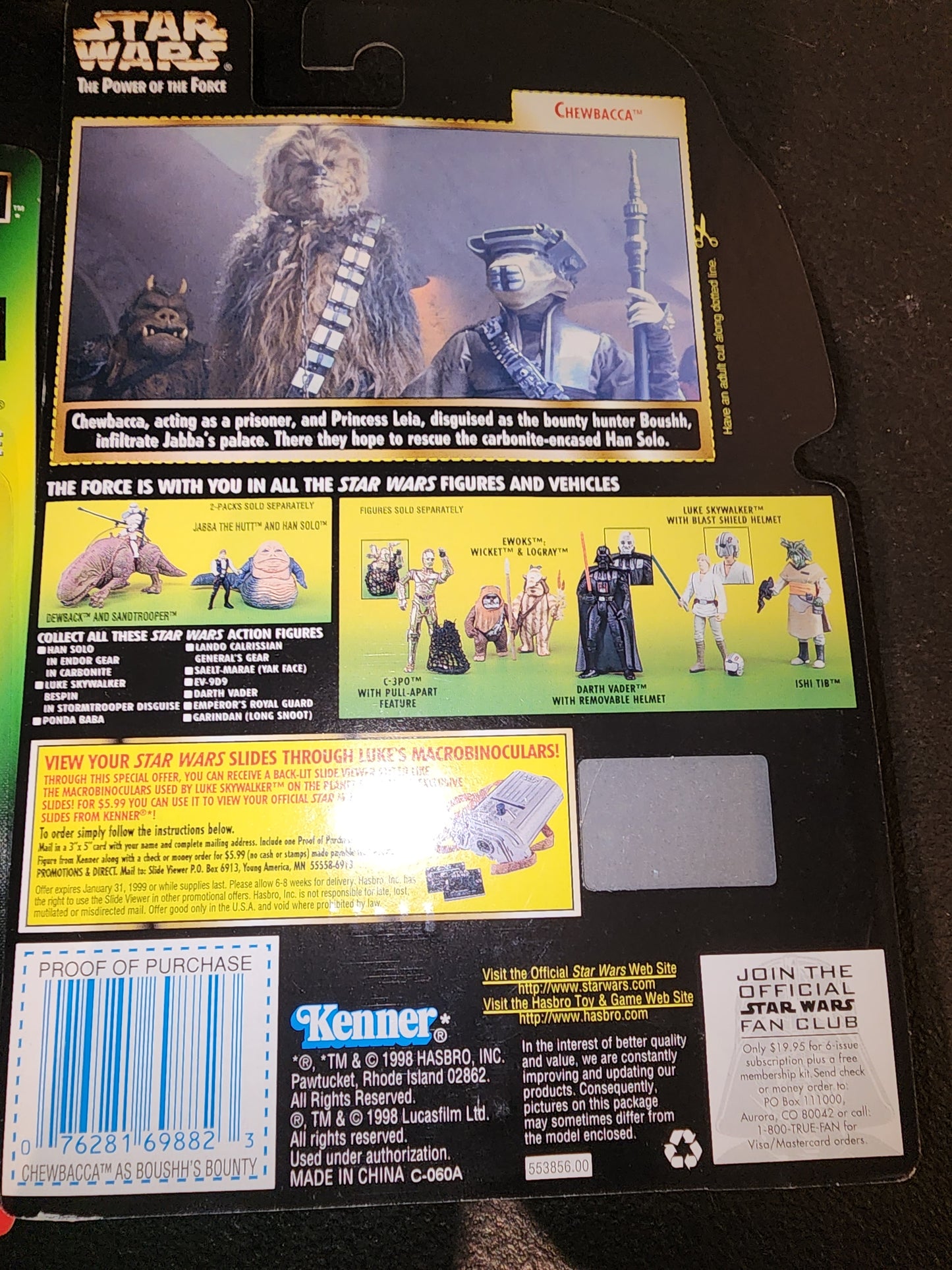 Star Wars Power of the Force Chewbacca as Boushh's Bounty Bowcaster 1998 Kenner - House of Cars Virginia