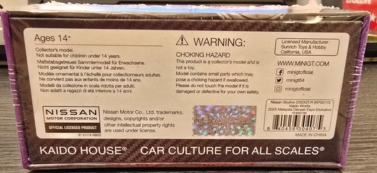 Nissan Skyline 2000GT-R (KPGC10) Kaido Workd 2025 Malaysia Diecast Expo Exclusive KHMG185