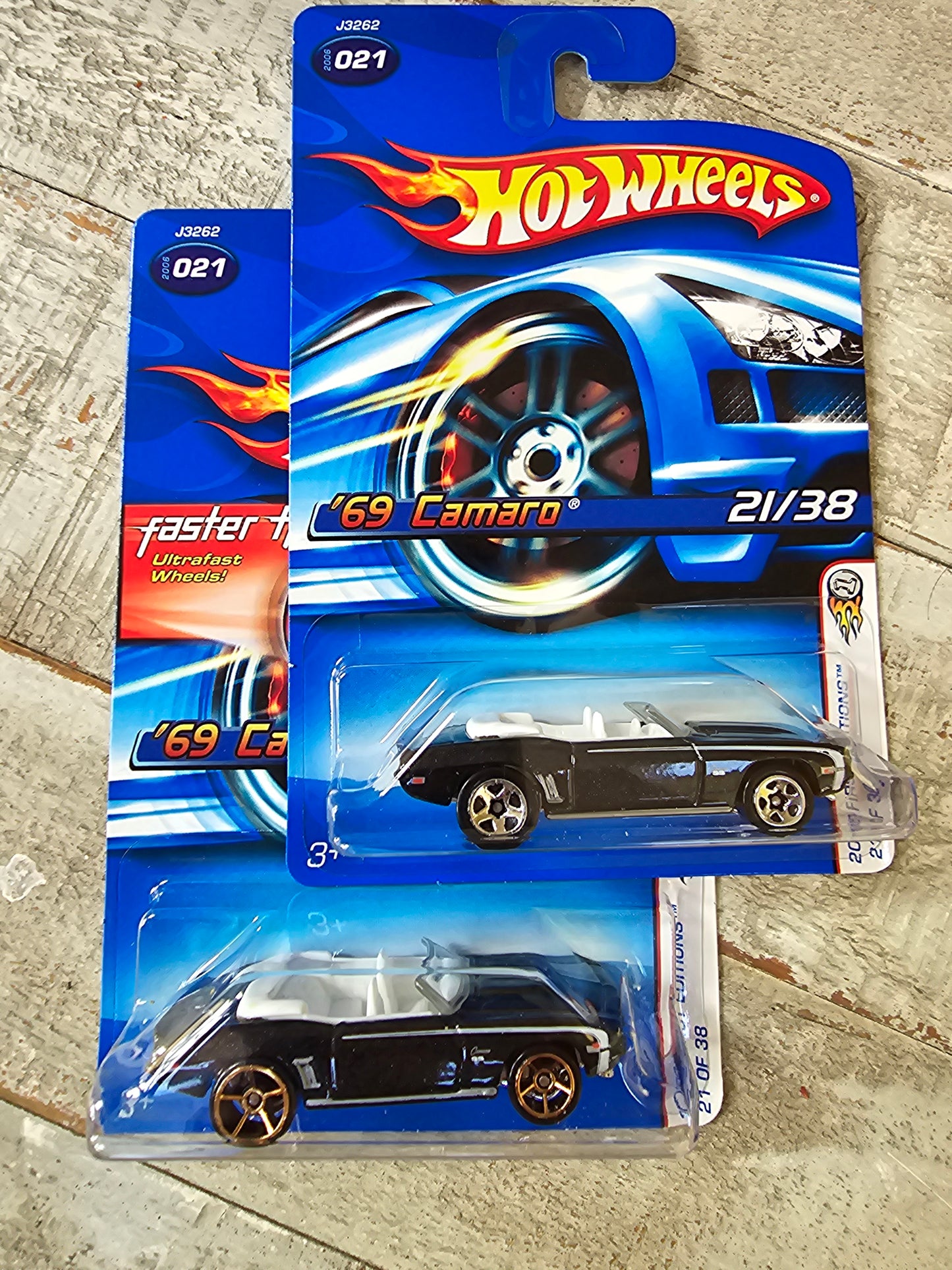 2006 Hot Wheels #21 First Editions 21/38 '69 CAMARO Black Variant w/ 2 wheel varients Mainline - House of Cars Virginia