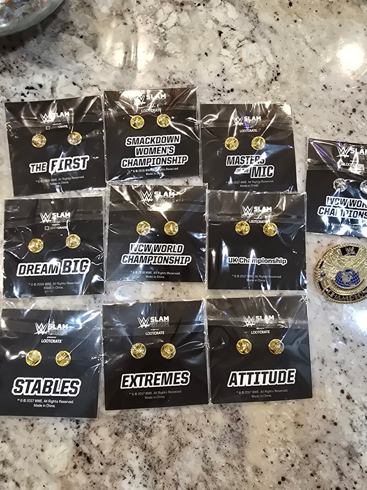WWE Slam Crate Pins Lot of 11 - House of Cars Virginia