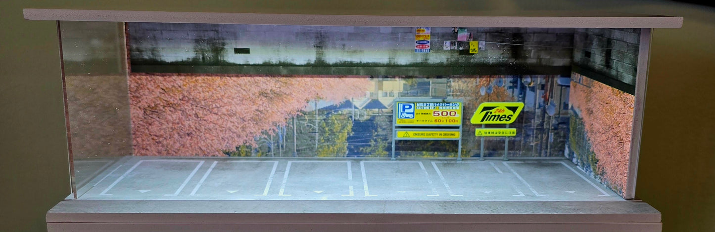 Moreart Cherry Blossom Parking lot diorama - House of Cars Virginia