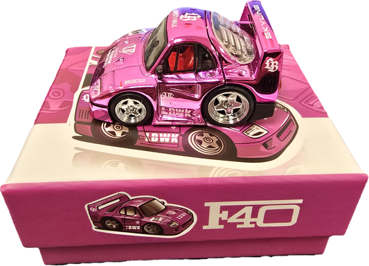Demon King Auto International Diecast Tooned F40 (pink)