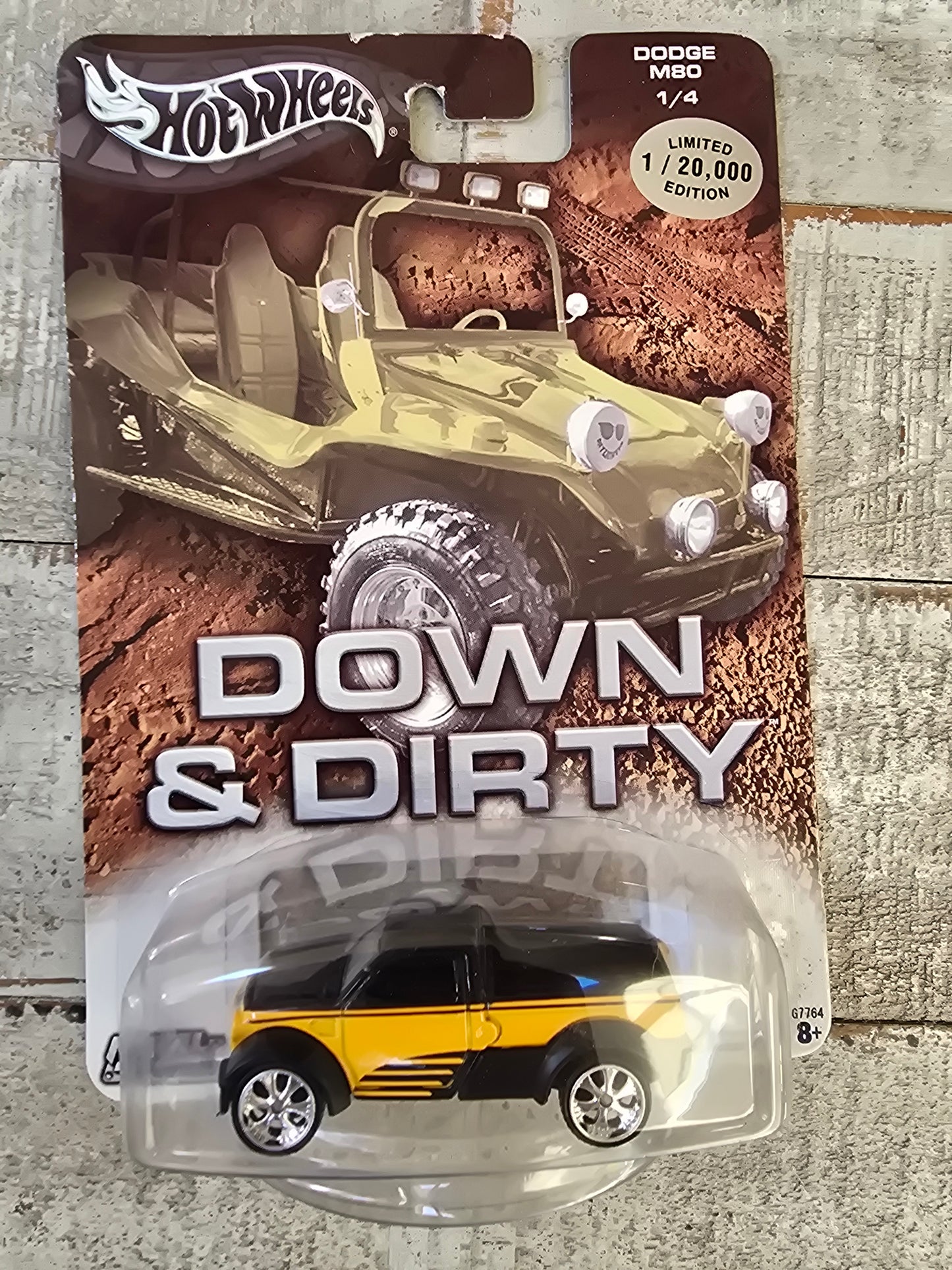 Hot Wheels Dodge M80 down and dirty Limited Edition Yellow Black Pick Up - House of Cars Virginia