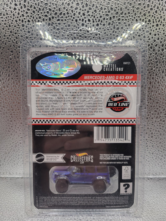 Hot Wheels Red Line Club Mercedes-AMG G63 4x4 Blue Spectraflame #02154/30000