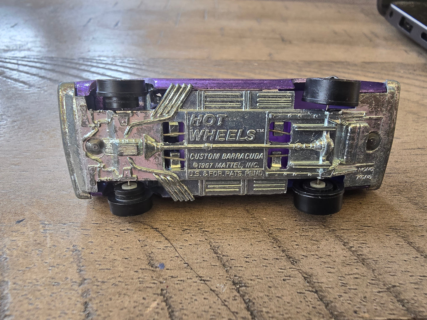 1968 Hot Wheels Redline Custom Barracuda Hong Kong Purple Interior Hot Wheels REDLINE - House of Cars Virginia