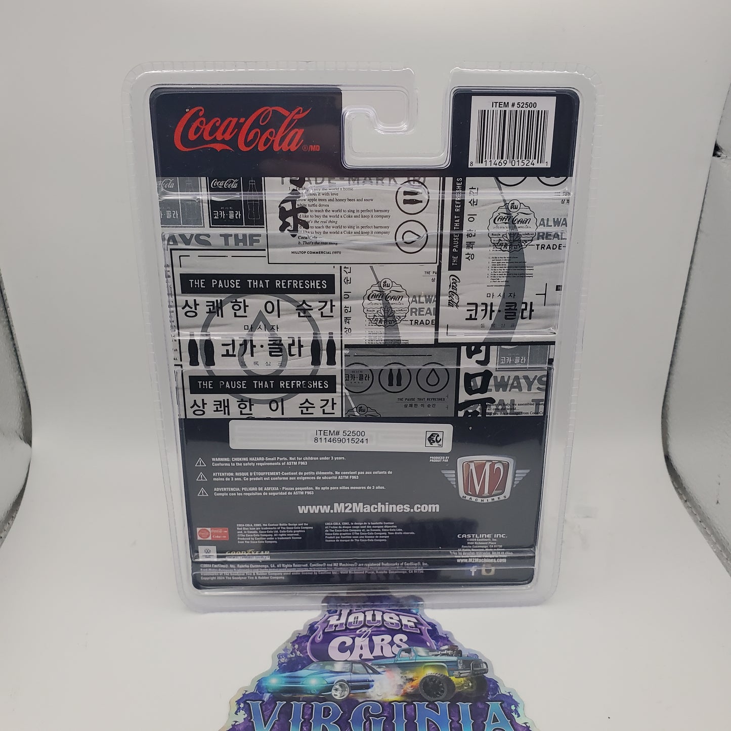 M2 Machines 1:64 Coca-Cola 2024 1953 VW Beetle Deluxe USA Model - House of Cars Virginia