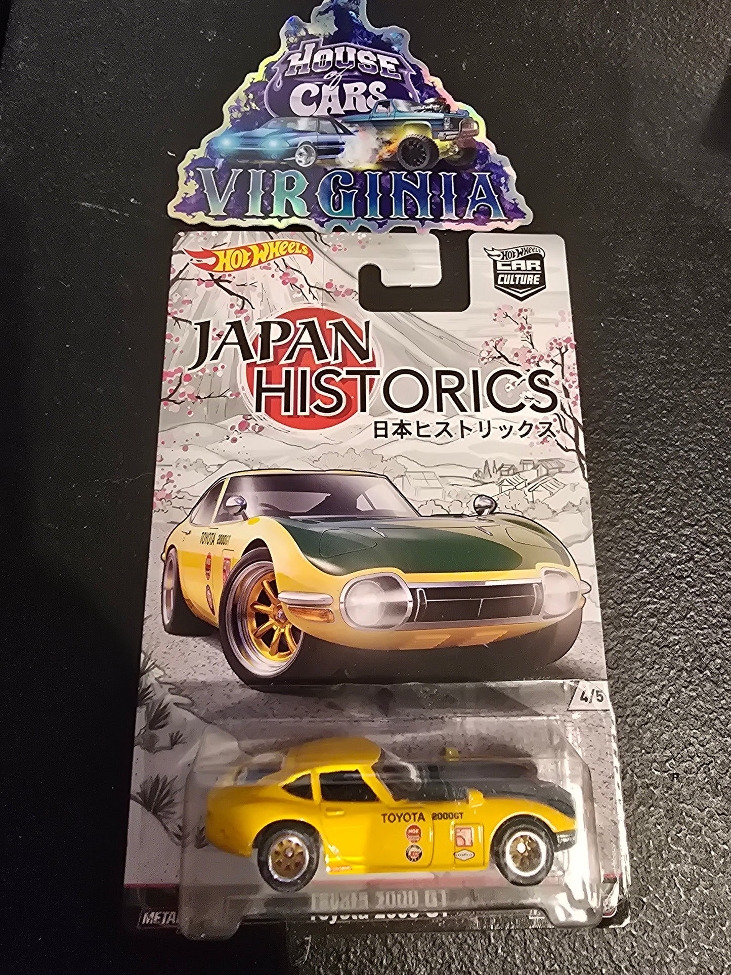 Hot Wheels Car Culture Japan Historics 1 Toyota 2000 GT Yellow Green Real Rider * - House of Cars Virginia
