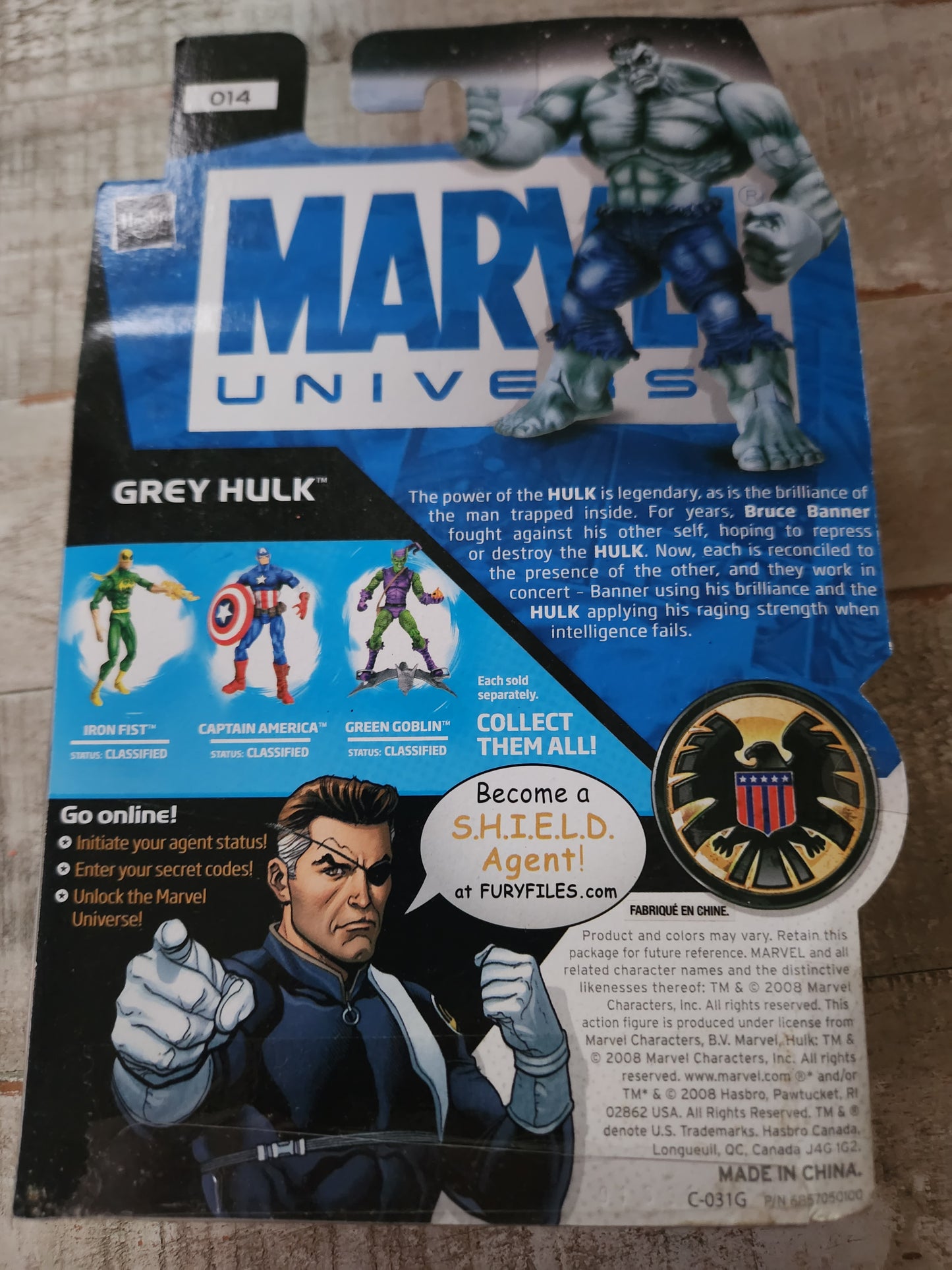Marvel Universe 3.75" Action Figure GREY HULK #014 New SEALED 2008 - House of Cars Virginia