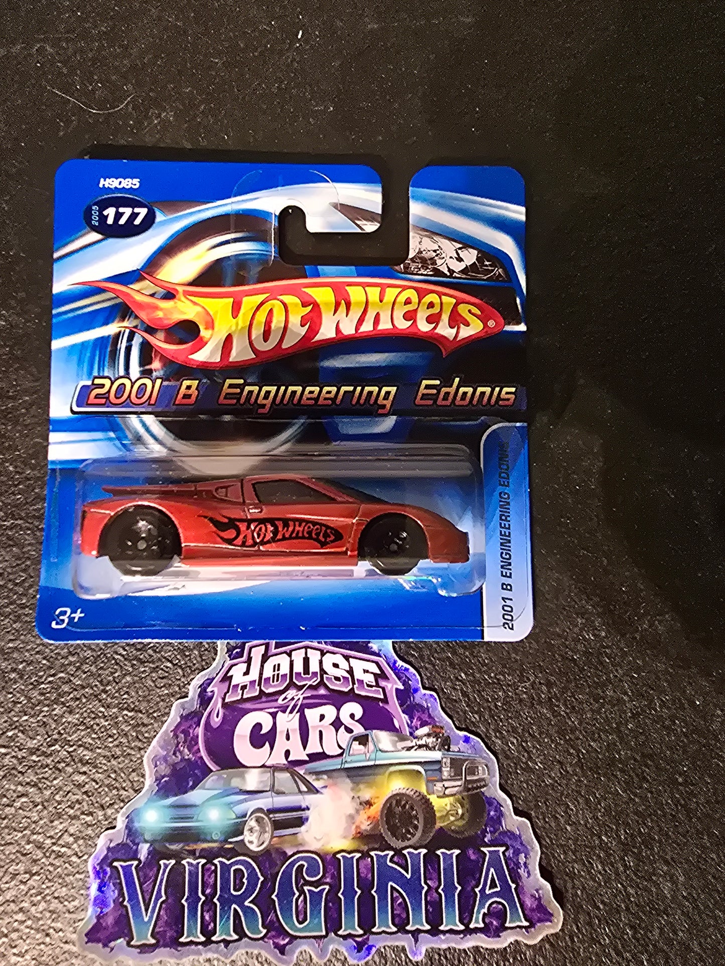 2005 Hot Wheels Collector #177 2001 B ENGINEERING EDONIS Drk Red On Short Card Mainline - House of Cars Virginia