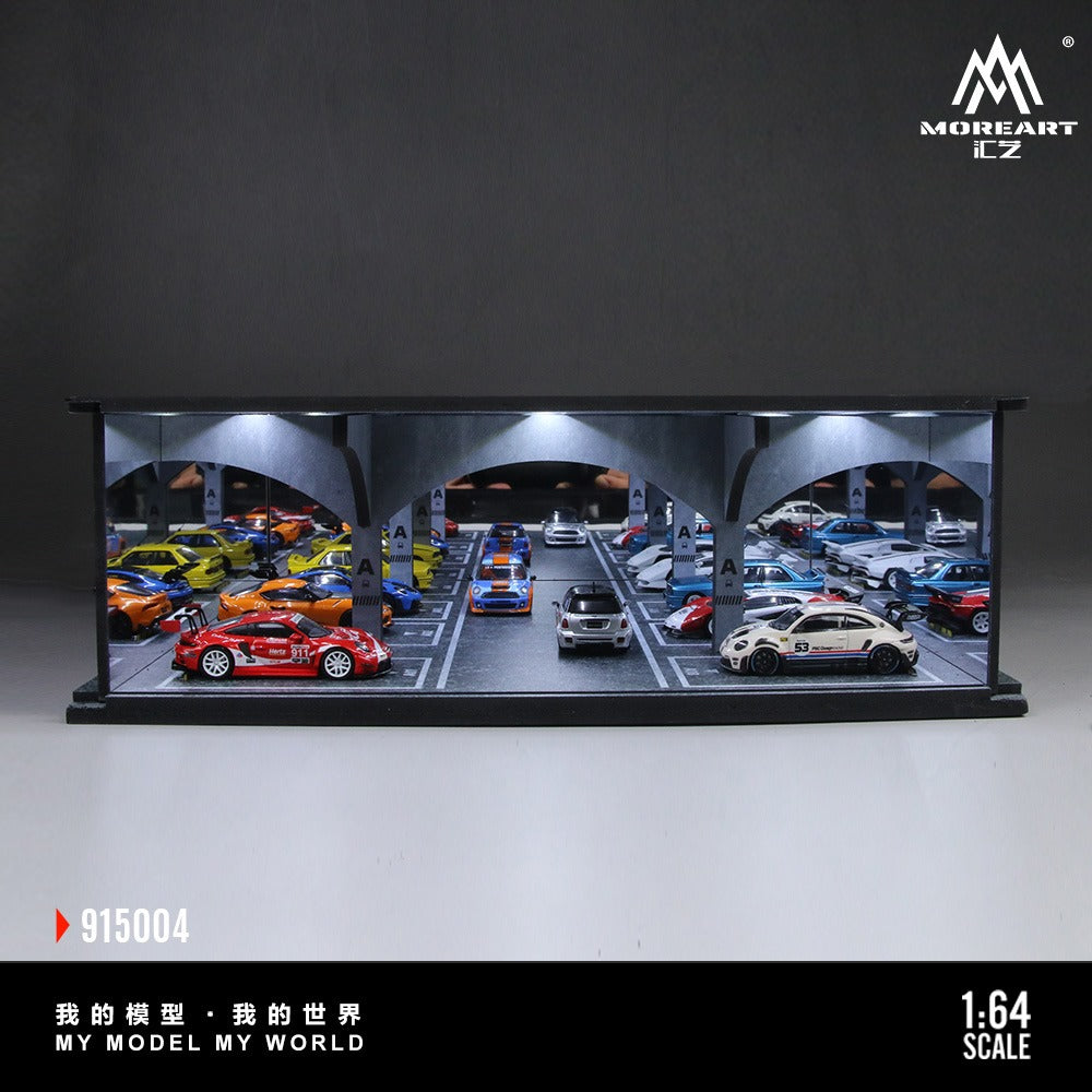 (Pre-Order) MoreArt 1:64 Underground Parking Garage Scene Model - House of Cars Virginia