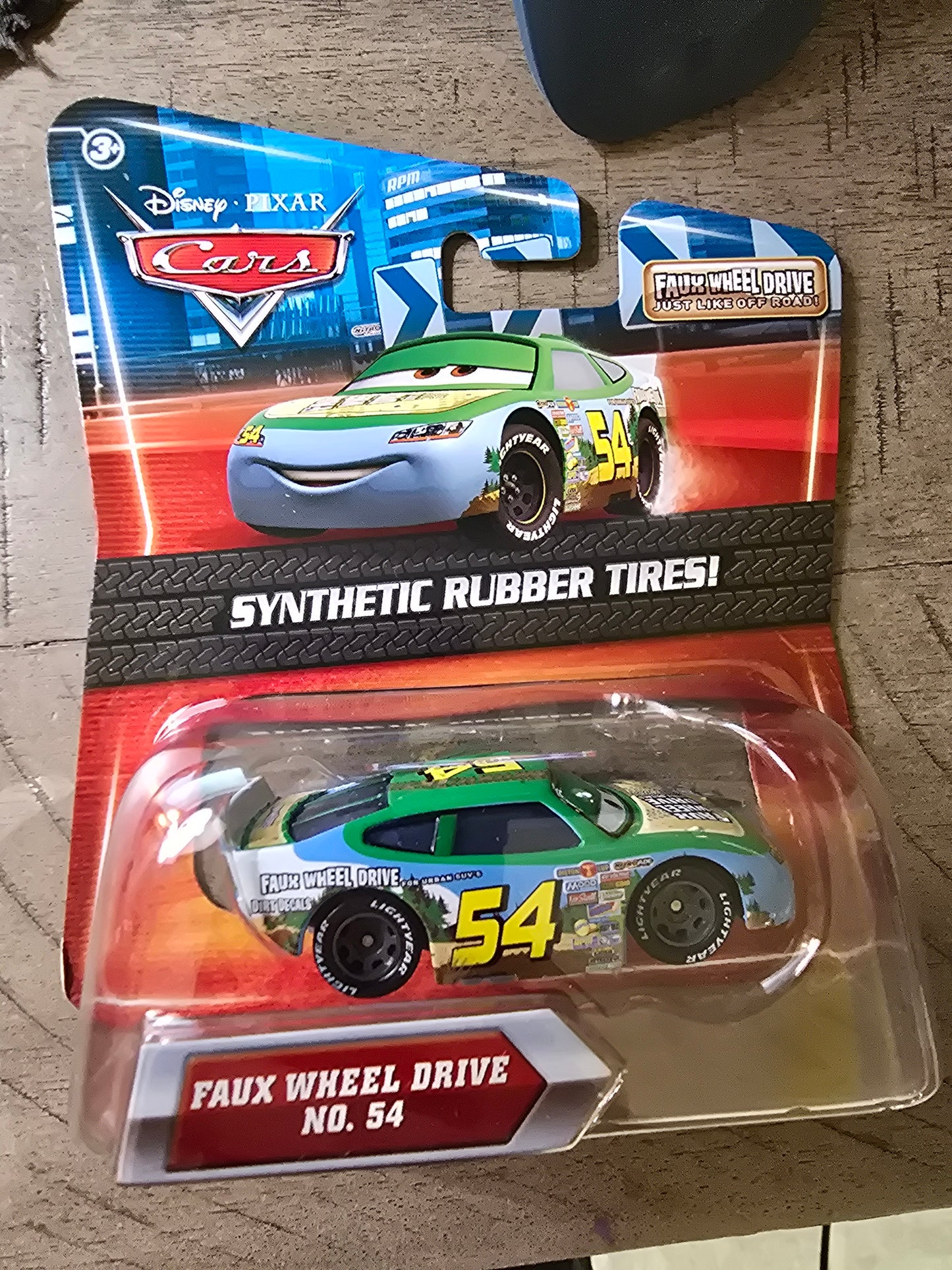 2010 Disney Pixar Cars Faux Wheel Drive #54 Synthetic Rubber Tires KMart New - House of Cars Virginia