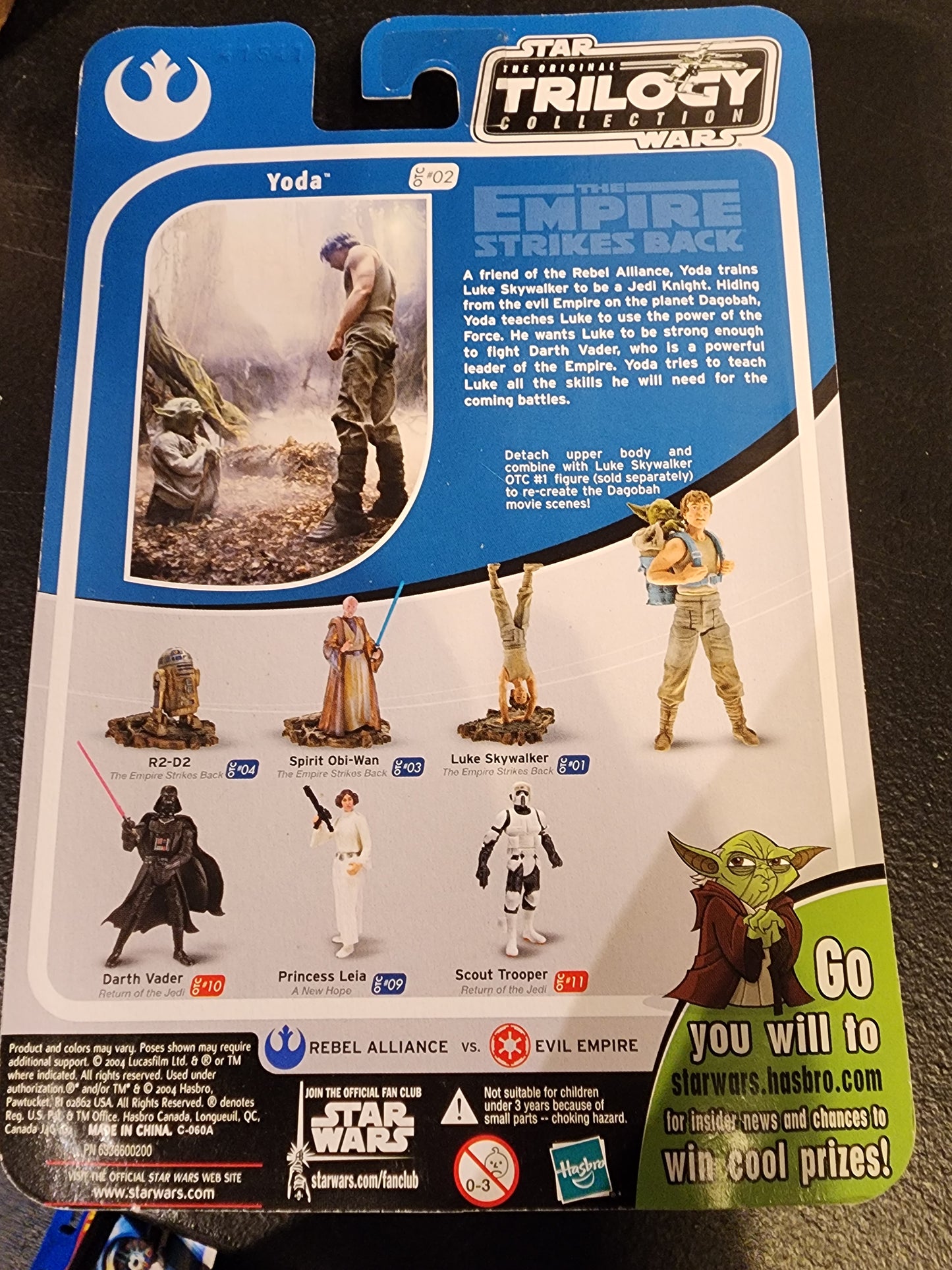 Star Wars Yoda OTC #02 The Original Trilogy Collection 2004 NEW SEALED CARD - House of Cars Virginia