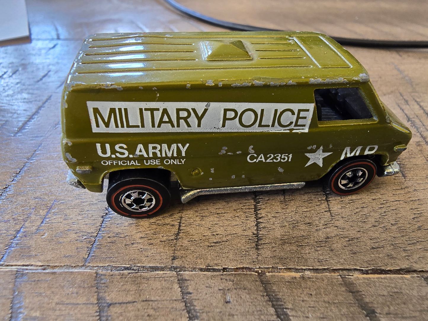 Vintage Hot Wheels Redline 1974 US Army MP Military Police Super Van Green