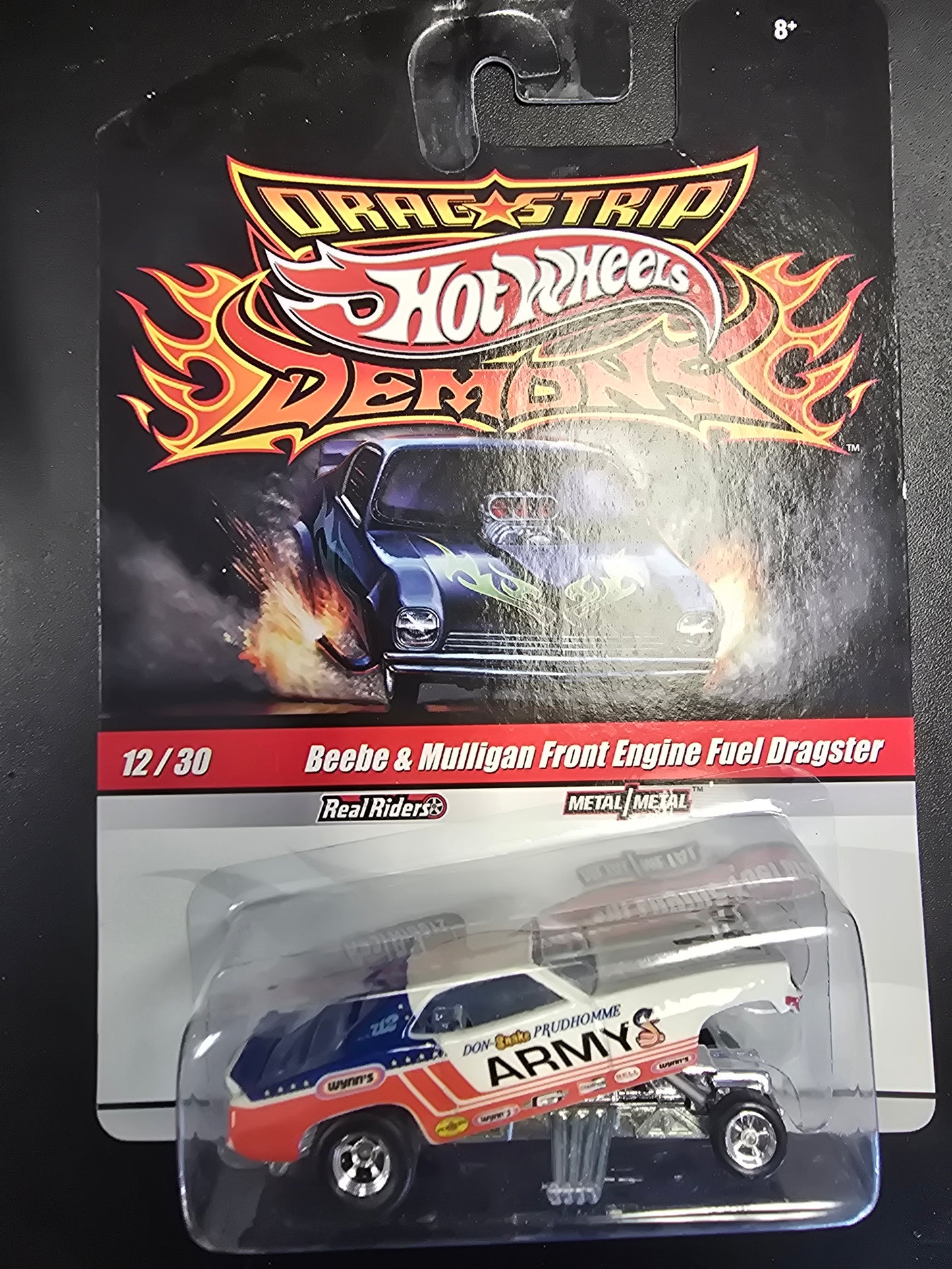 1/64 HOT WHEELS DRAG STRIP DEMONS BEEBE & MULLIGAN FRONT ENGINE FUEL DRAGSTER - House of Cars Virginia