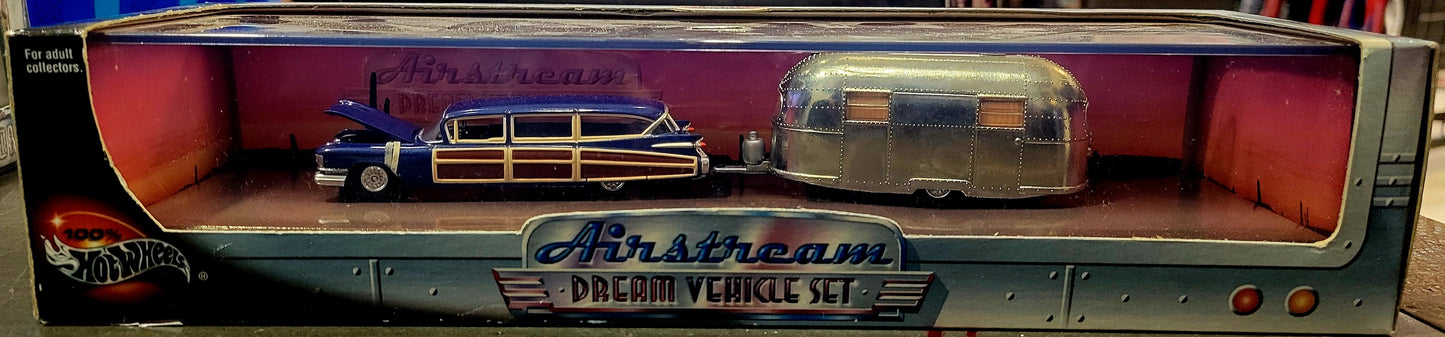 100% Hot Wheels Airstream Dream Vehicle Set Cadillac Station Wagon with Airstream camper - House of Cars Virginia