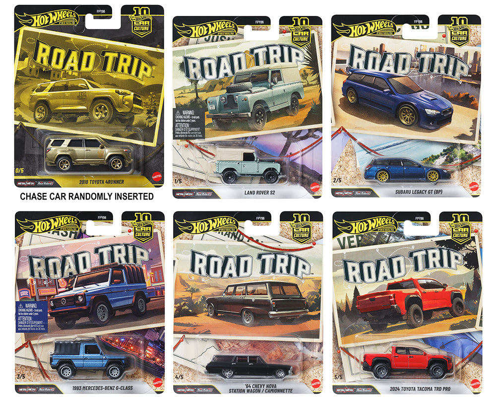 (Preorder) Hot Wheels 1:64 Car Culture 10th Anniversary 2026 V Set -Road Trip Assortment