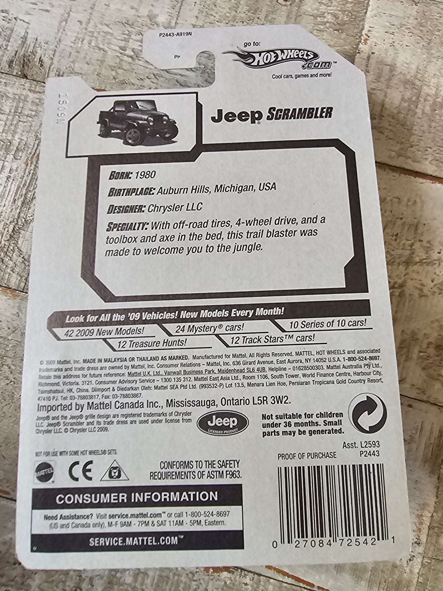 2009 Hot Wheels HW Heat Fleet 7/10 #123 Jeep Scrambler Pickup Truck Blue w/OR5SP Mainline - House of Cars Virginia