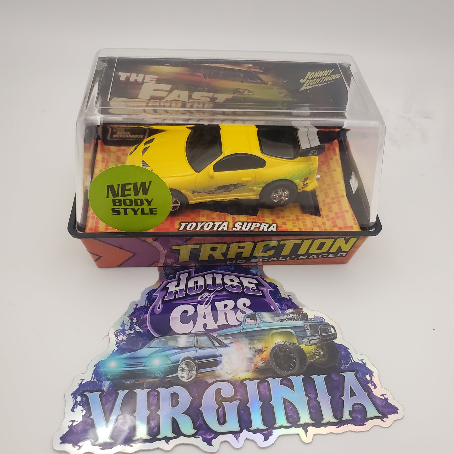 Johnny Lightning Fast & Furious Toyota Supra Yellow HO Slot Car For AFX / Tyco Track) - House of Cars Virginia