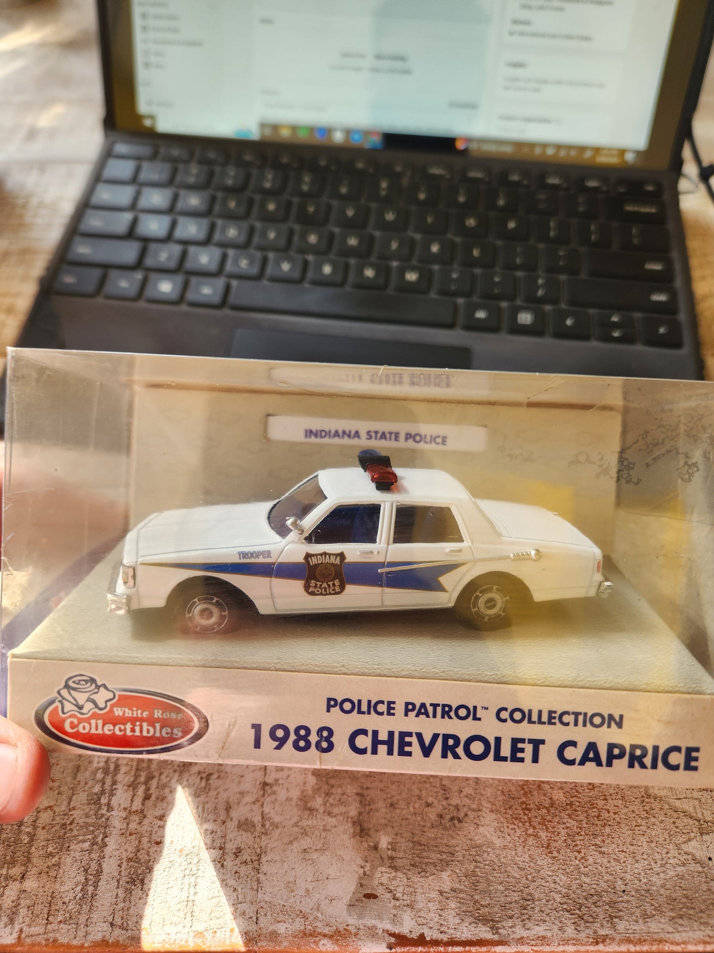 White Rose Police Patrol Car Collection 1988 Chevrolet Caprice Sealed Trooper Indiana 1/43 S - House of Cars Virginia