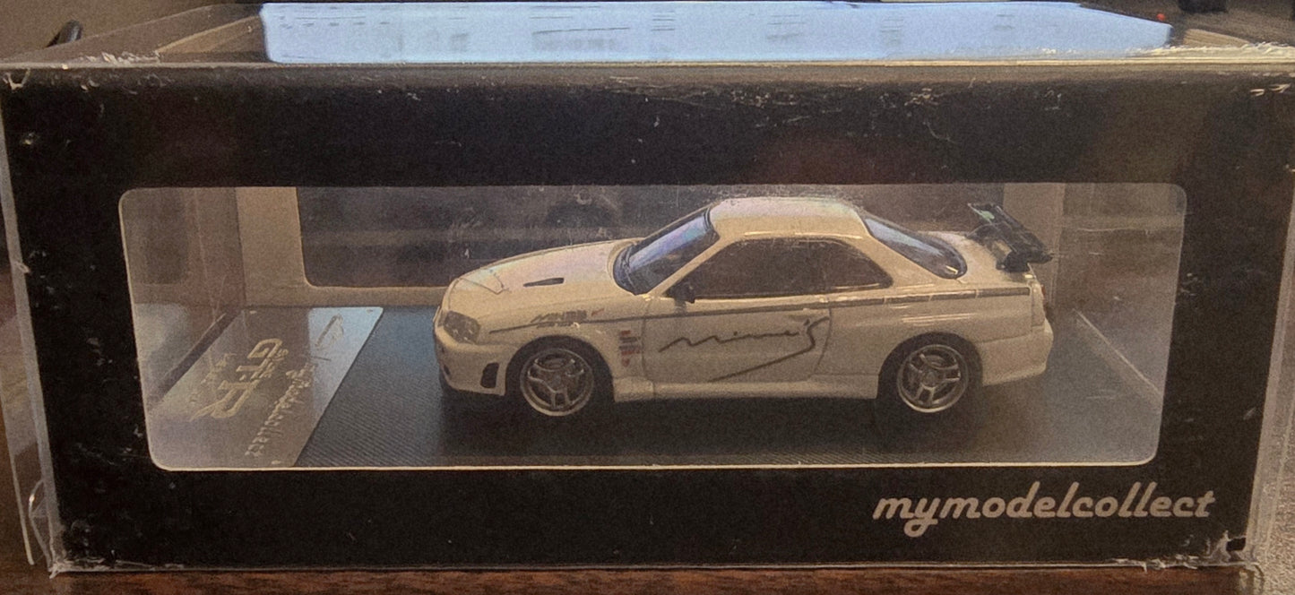 Mymodelcollect Skyline GT-R (R34) International Diecast (white) - House of Cars Virginia