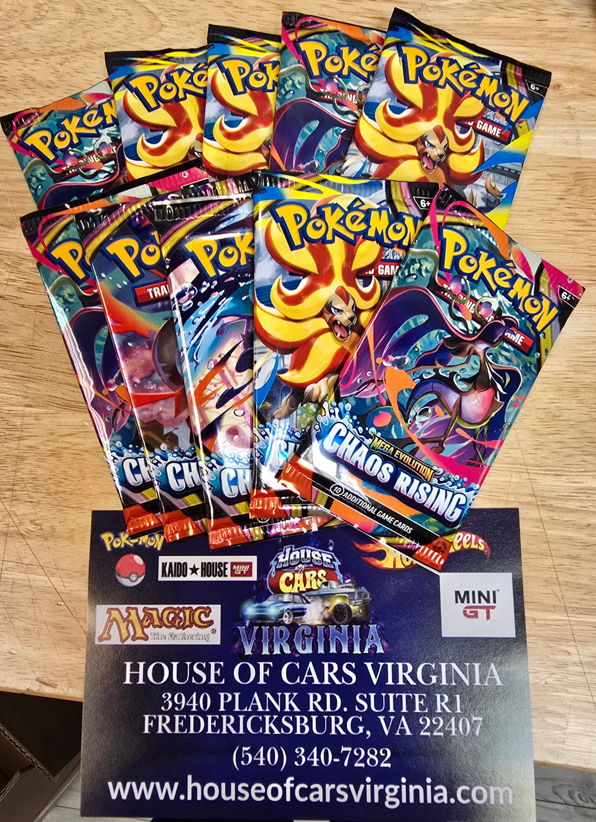 10 random Pokemon Chaos Rising sealed packs