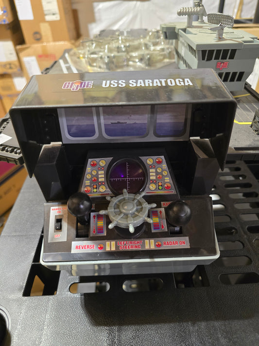 USS Saratoga Motorized Aircraft Carrier G.I. JOE COBRA w original aircraft