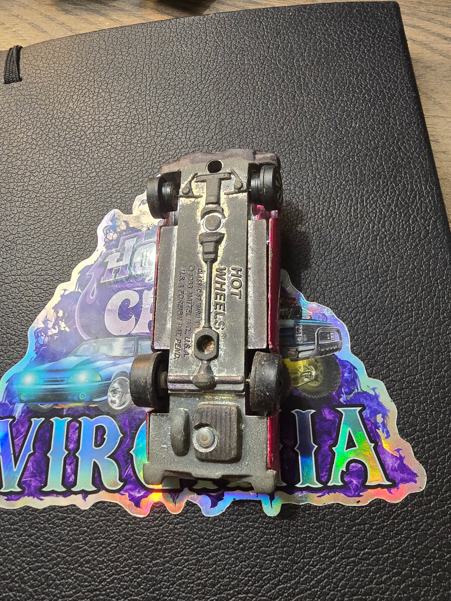 VTG 1968 Hotwheels Redline Classic 57 T Bird Rose With Brown Int - House of Cars Virginia