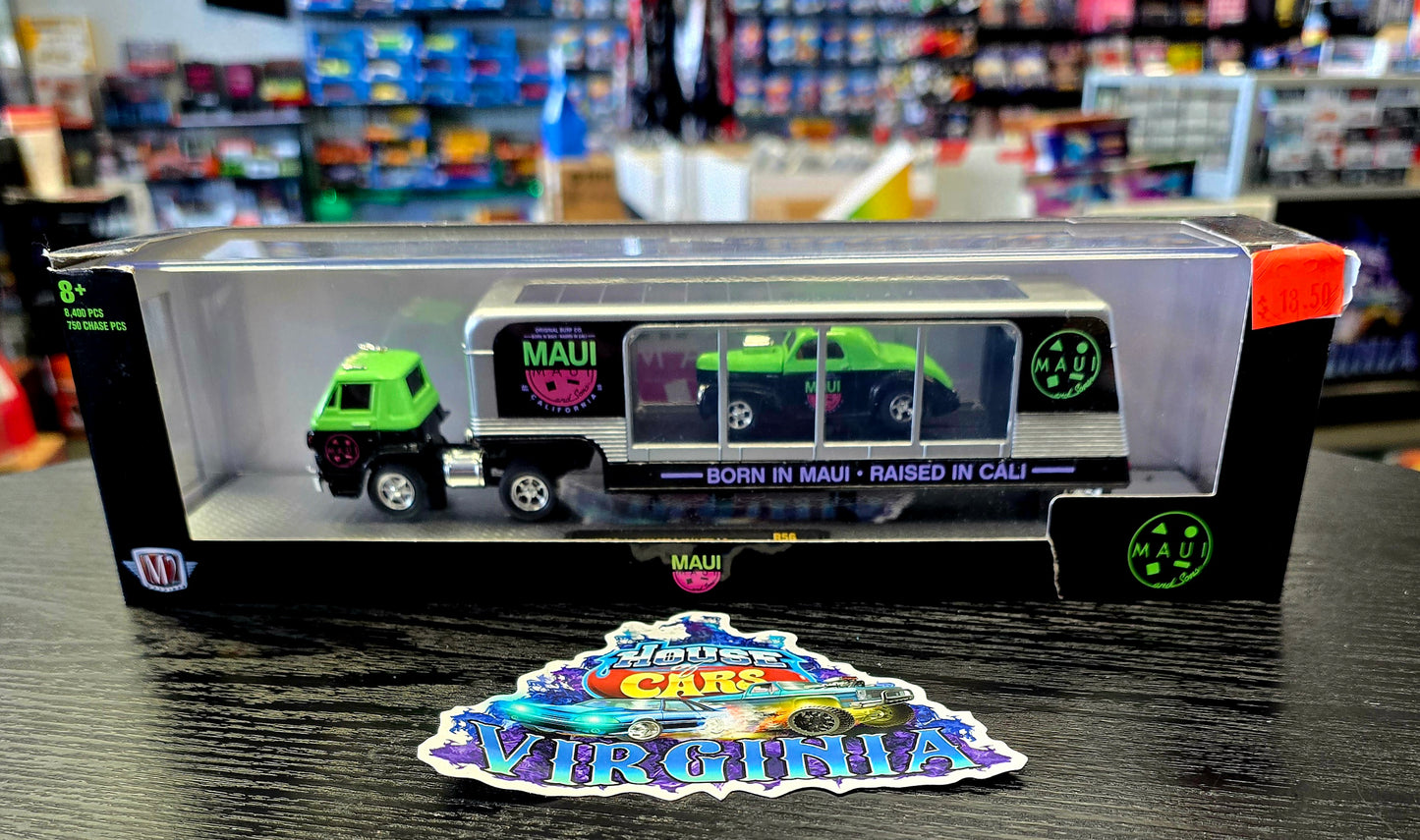 M2 Machines Hauler 1970 Dodge L600 COE & 1941 Willys Coupe (Maui & Sons) - House of Cars Virginia