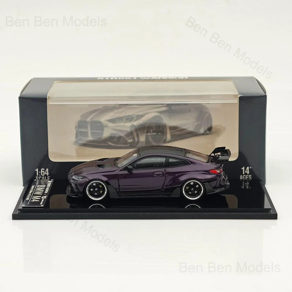 SW 1:64 BMW M4 G82 Sports Model ADRO BODY KIT Model Car Alloy Purple Gifts - House of Cars Virginia