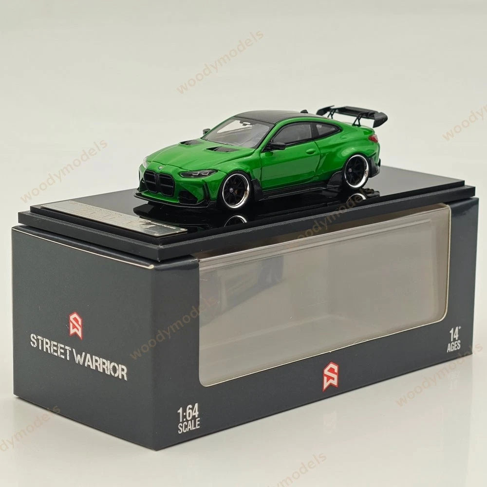 SW 1:64 BMW M4 G82 Green Sports Model Diecast Models Street Warrior - House of Cars Virginia