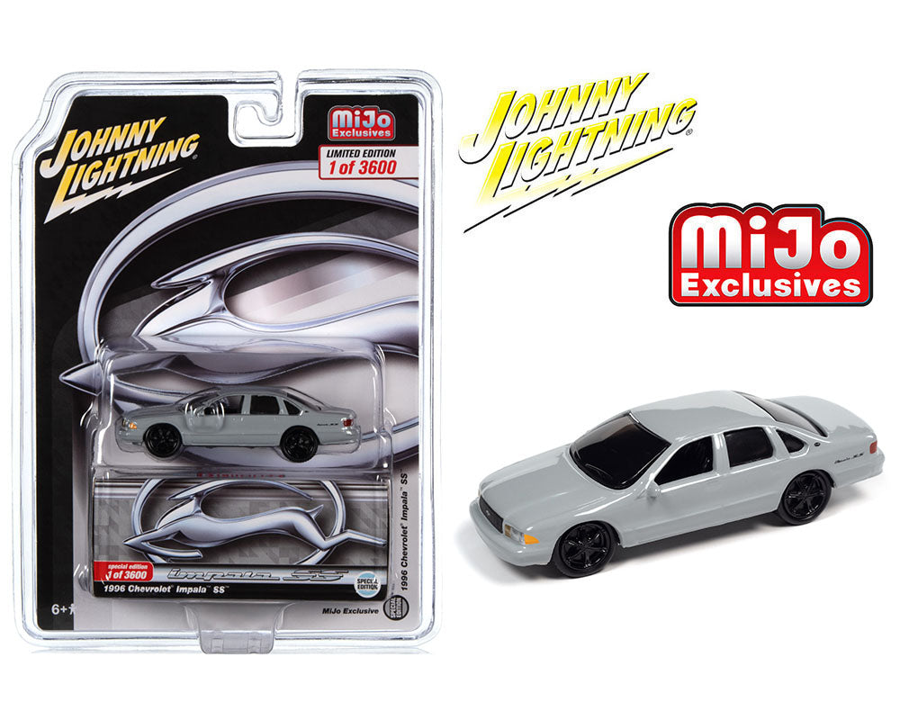 Johnny Lightning 1:64 1996 Chevrolet Impala SS Custom Grey Limited 3,600 Pieces – Mijo Exclusives - House of Cars Virginia