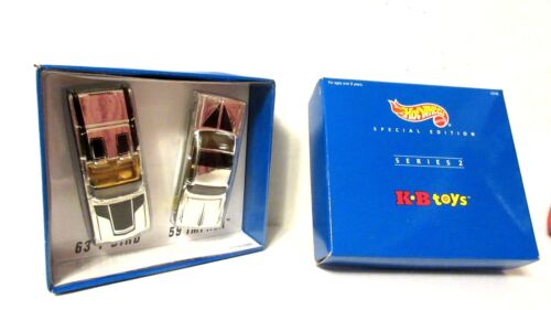 1999 Hot Wheels KB TOYS Special Edition Chrome 1959 IMPALA & Chrome 1963 T-BIRD - House of Cars Virginia