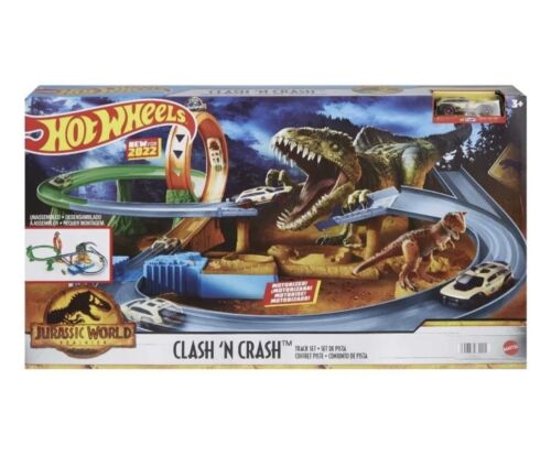 Jurassic World Dominion Clash 'N Crash Hot Wheels Track Set Dino Figur –  House of Cars Virginia