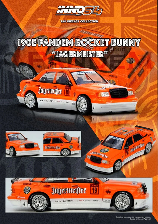 Inno64 Pandem Rocket Bunny Mercedes Benz 190E "Jagermeister"