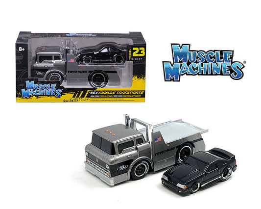 Muscle Machines 1:64 1966 Ford C600 with 1993 Ford Mustang SVT Cobra - House of Cars Virginia