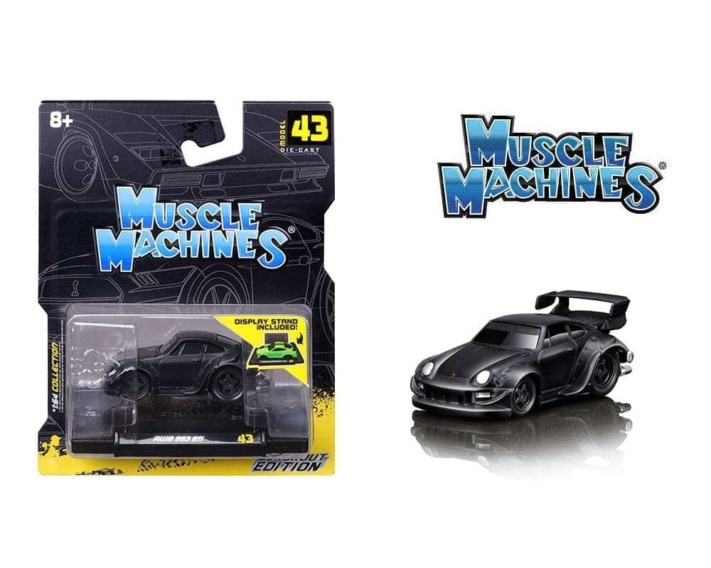 Muscle Machines 1:64 RWB 993 911 – Blackout Edition – Series 8 #43 - House of Cars Virginia