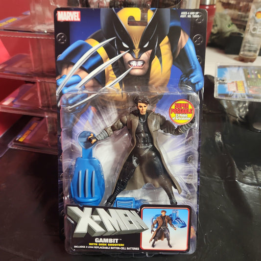 ToyBiz - X-Men Classics - Gambit with Disk Shooter Super Poseable Action Figure - House of Cars Virginia