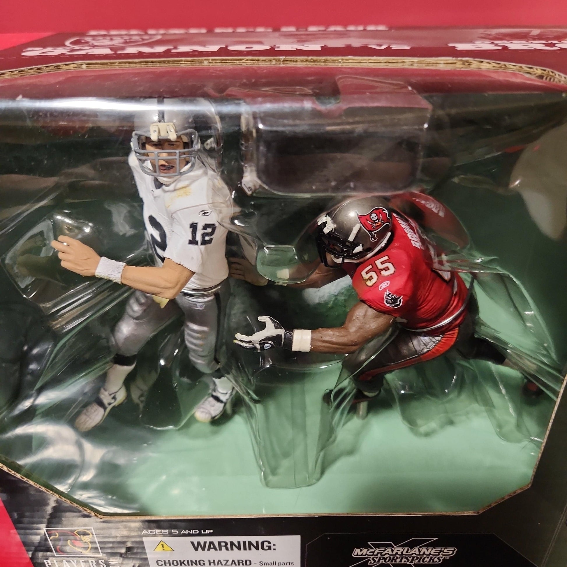 RICH GANNON vs DERRICK BROOKS Deluxe NFL 2 Figure Pack McFarlane Sportspicks New - House of Cars Virginia