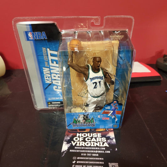 McFarlane NBA Kevin Garnett Series 7 Figure Timberwolves White Jersey Variant - House of Cars Virginia