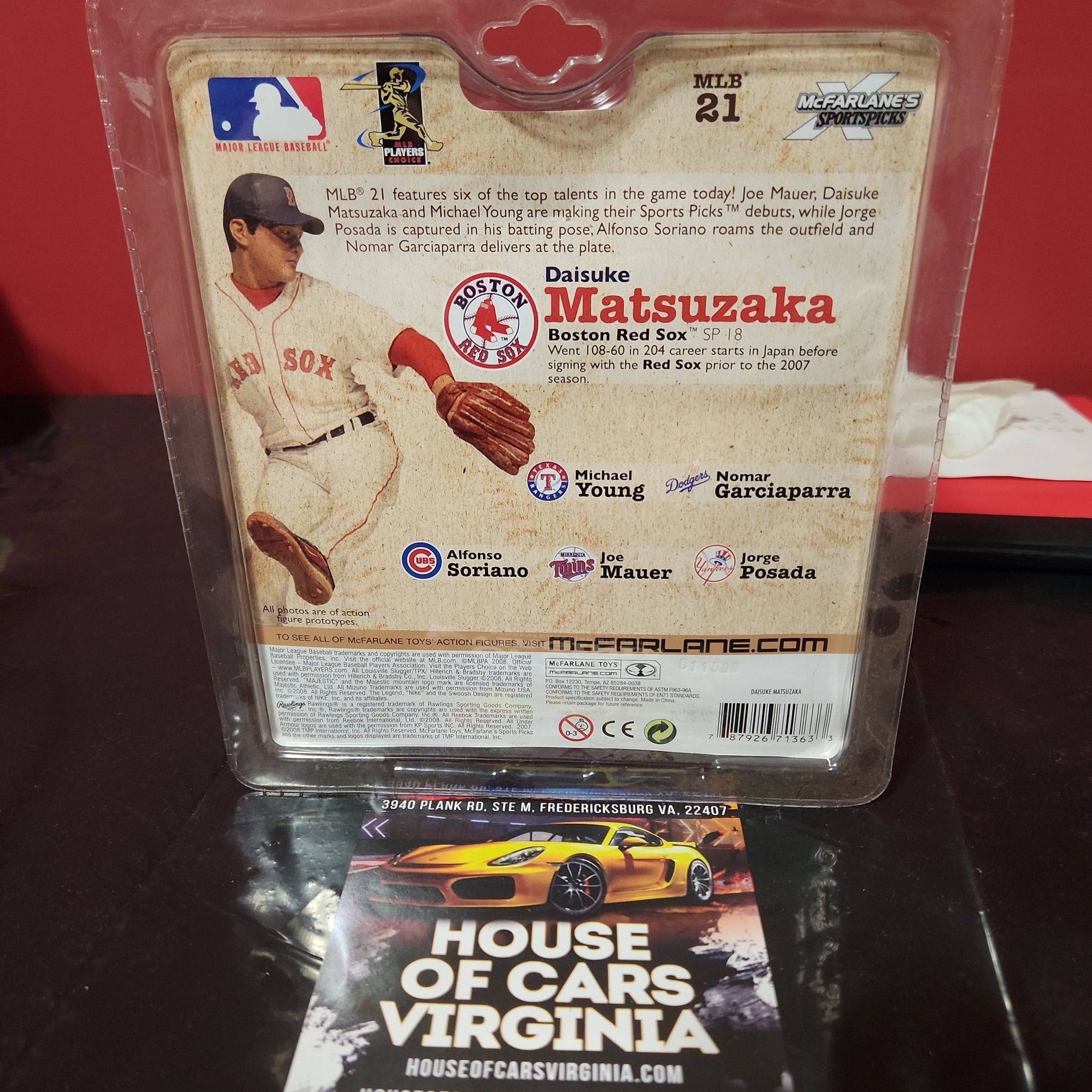 Daisuke Matsuzaka Boston Red Sox McFarlane action figure Debut new MLB Dice-K - House of Cars Virginia