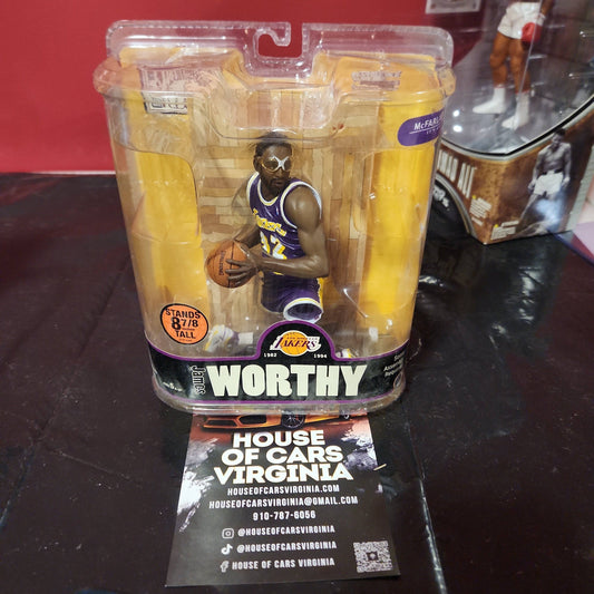 NBA Sports Picks Legends Series 3 James Worthy Action Figure [Purple Jersey] - House of Cars Virginia